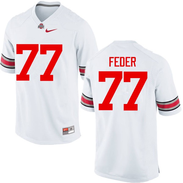 Ohio State Buckeyes #77 Kevin Feder Men Football Jersey White
